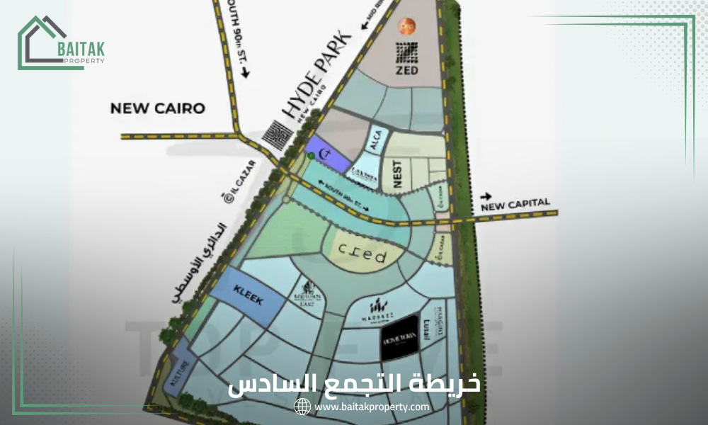 خريطة التجمع السادس