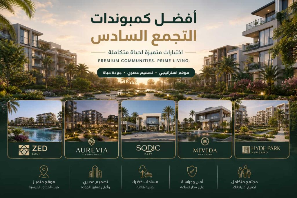 افضل كمبوندات التجمع السادس
