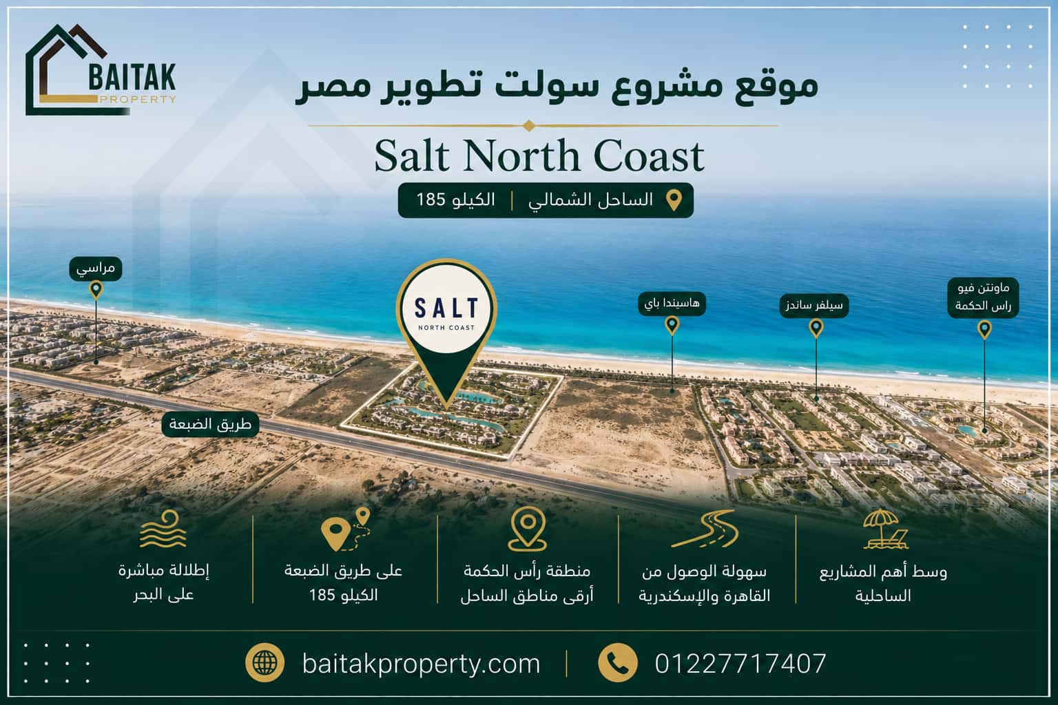 موقع مشروع سولت تطوير مصر راس الحكمة