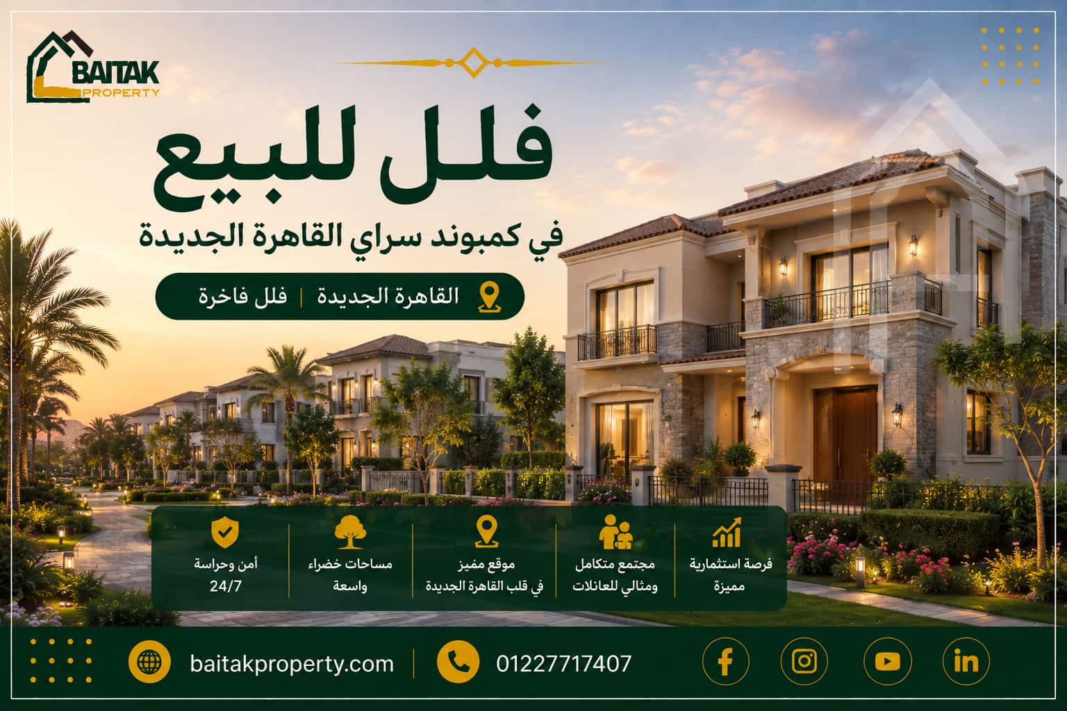 فلل للبيع في كمبوند سراي القاهرة الجديدة